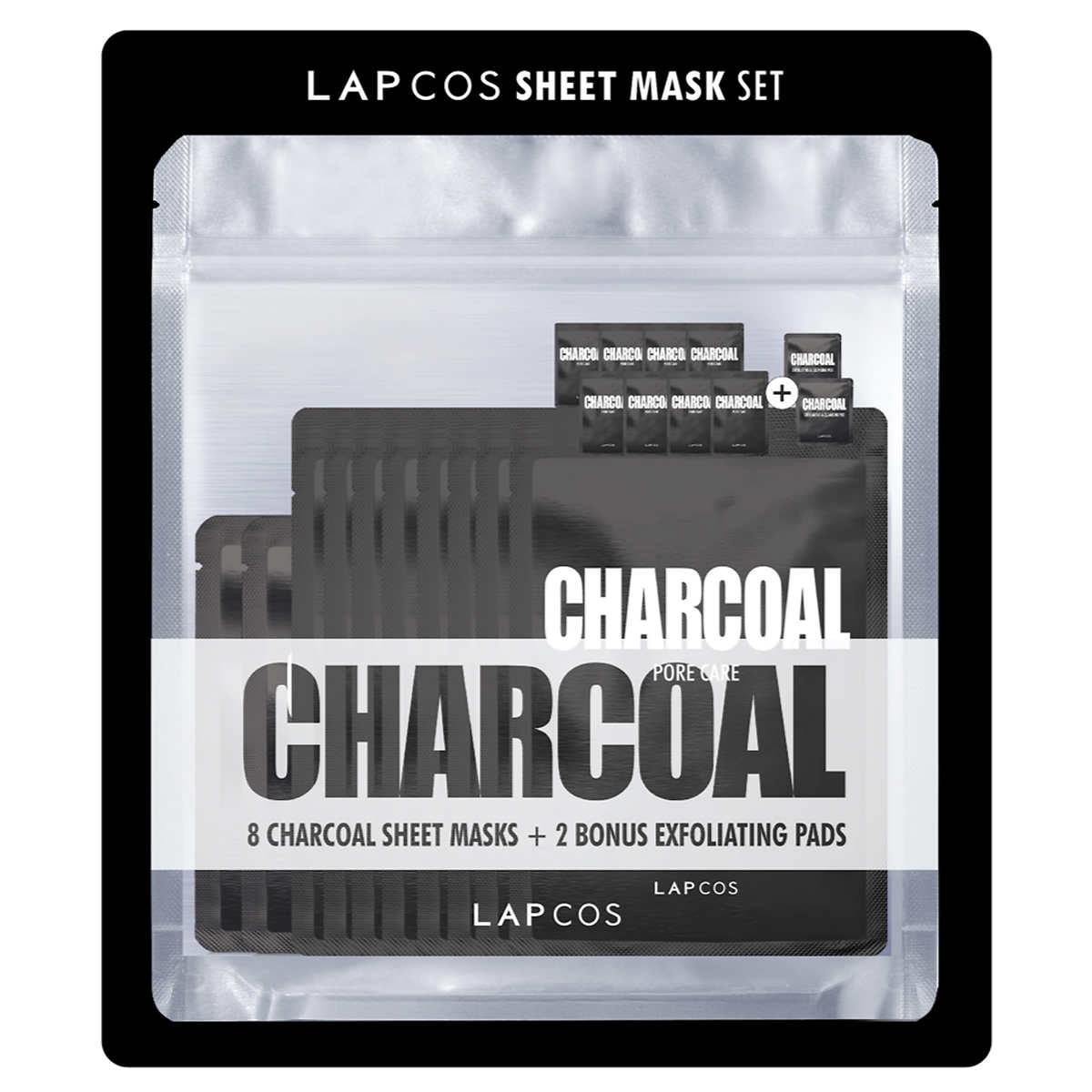 Lapcos Charcoal Sheet Mask + Exfoliating Pads