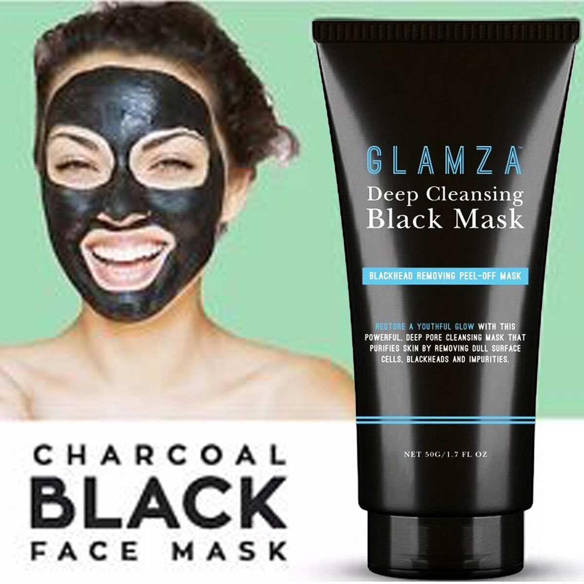 GLAMZA Charcoal Blackhead Remover Mask 50g