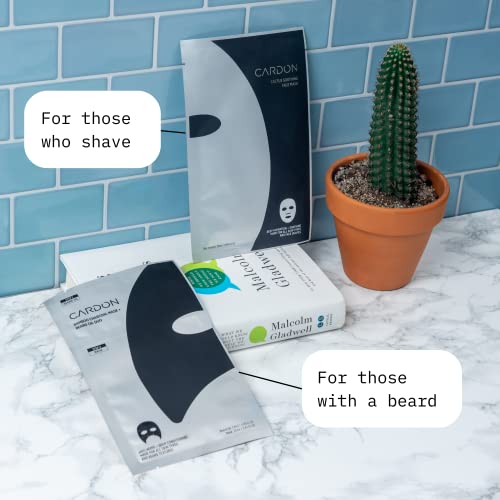Cardon Bamboo Charcoal Sheet Mask for Bearded Men - 4 pack