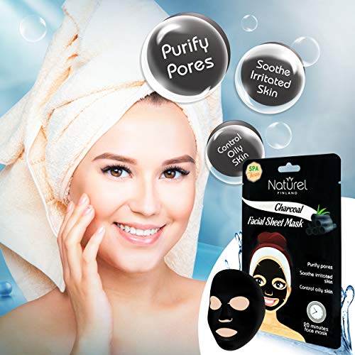 Korean Charcoal Mud Sheet Mask 6 Pack