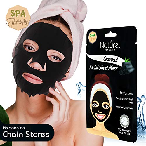 Korean Charcoal Mud Sheet Mask 6 Pack