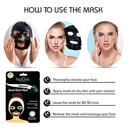 Korean Charcoal Mud Sheet Mask 6 Pack