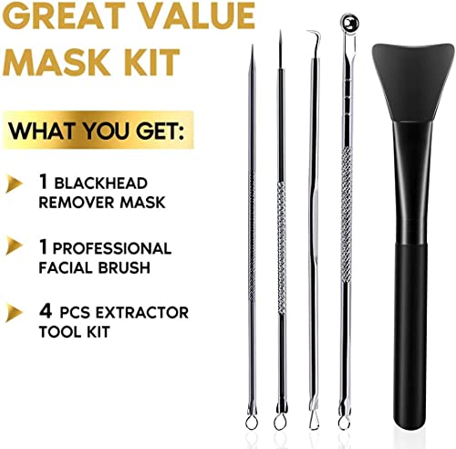 Charcoal Blackhead Remover Mask Kit with Accessories