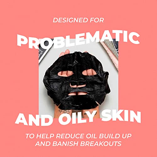 Bamboo Charcoal Sheet Mask, 3-Pack - Acne Solution