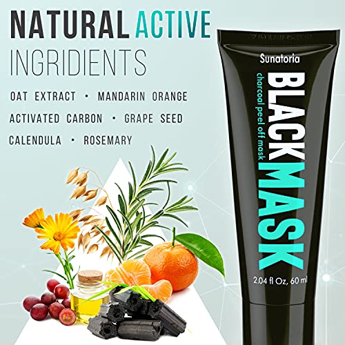 Activated Charcoal Blackhead Remover Mask with Brush