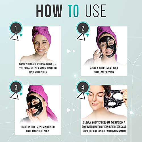 Activated Charcoal Blackhead Remover Mask with Brush