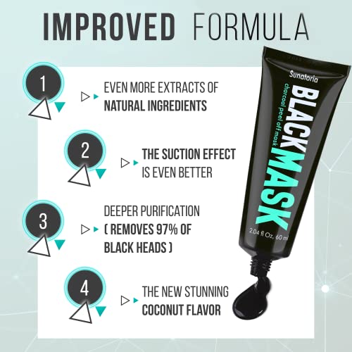 Activated Charcoal Blackhead Remover Mask with Brush