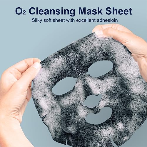 10-Pack Charcoal Bubble Face Sheet Mask for Illuminating Skin