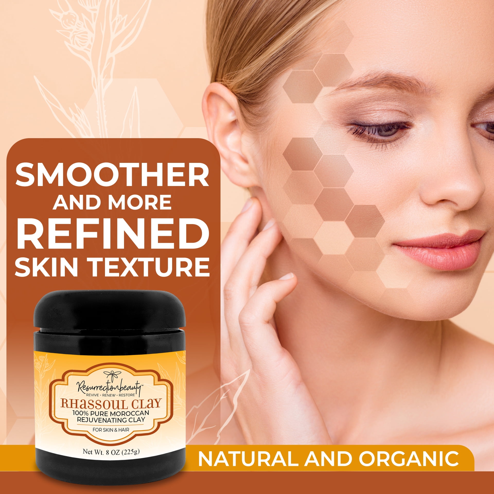 Moroccan Rhassoul Clay Mask, 8oz