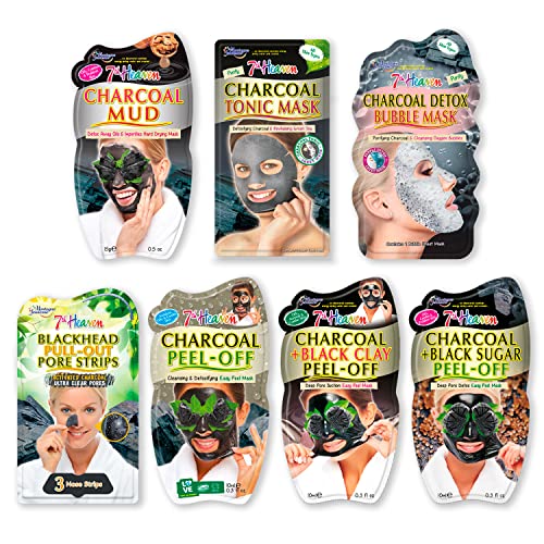 Charcoal Face Mask Bundle - 6 Masks & Strips