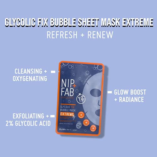 Glycolic Bubble Sheet Mask with Charcoal & Hyaluronic Acid