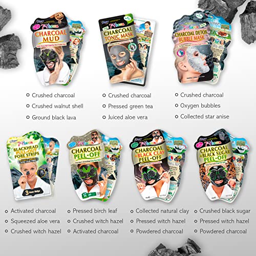 Charcoal Face Mask Bundle - 6 Masks & Strips