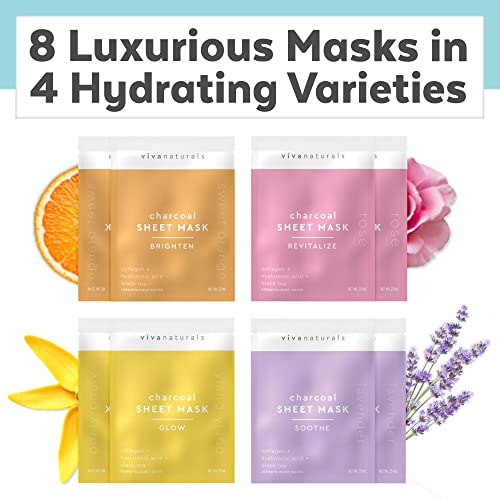Charcoal Mud Mask Set - 8 Pack
