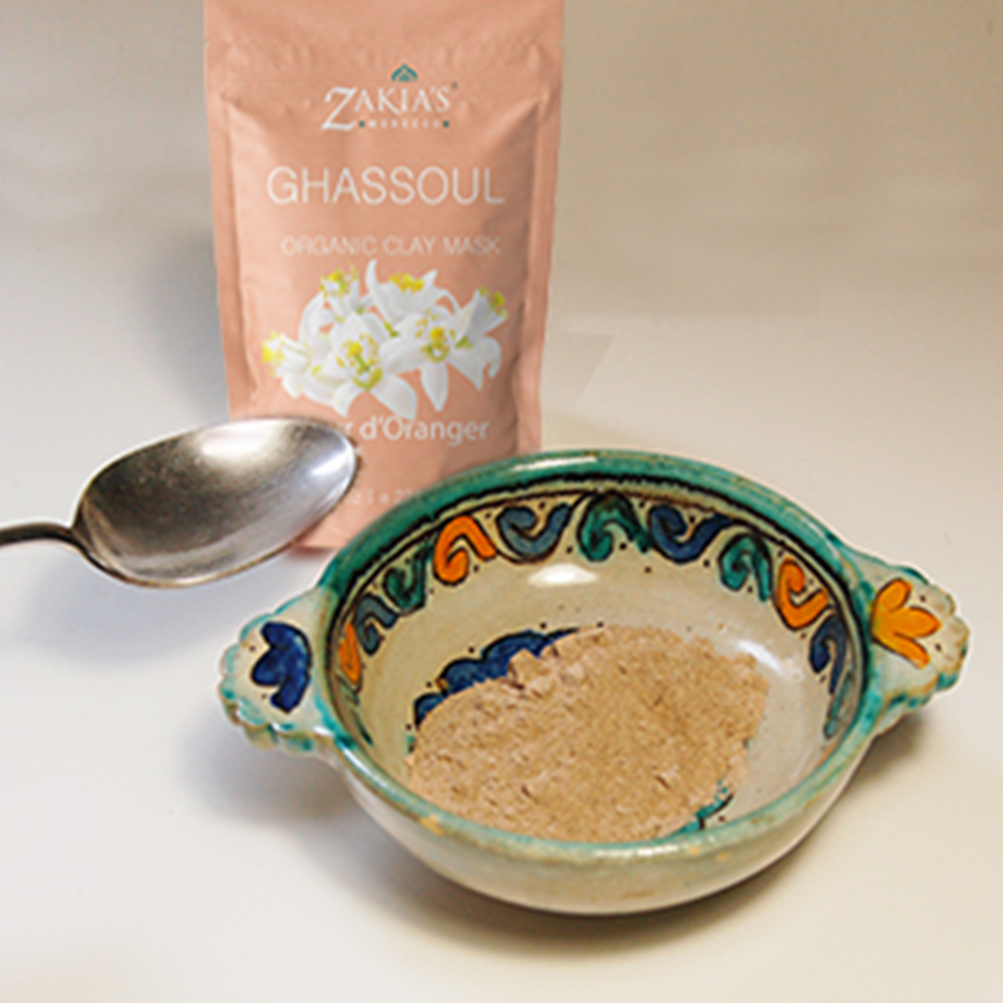 Moroccan Ghassoul Clay Powder - Orange Blossom