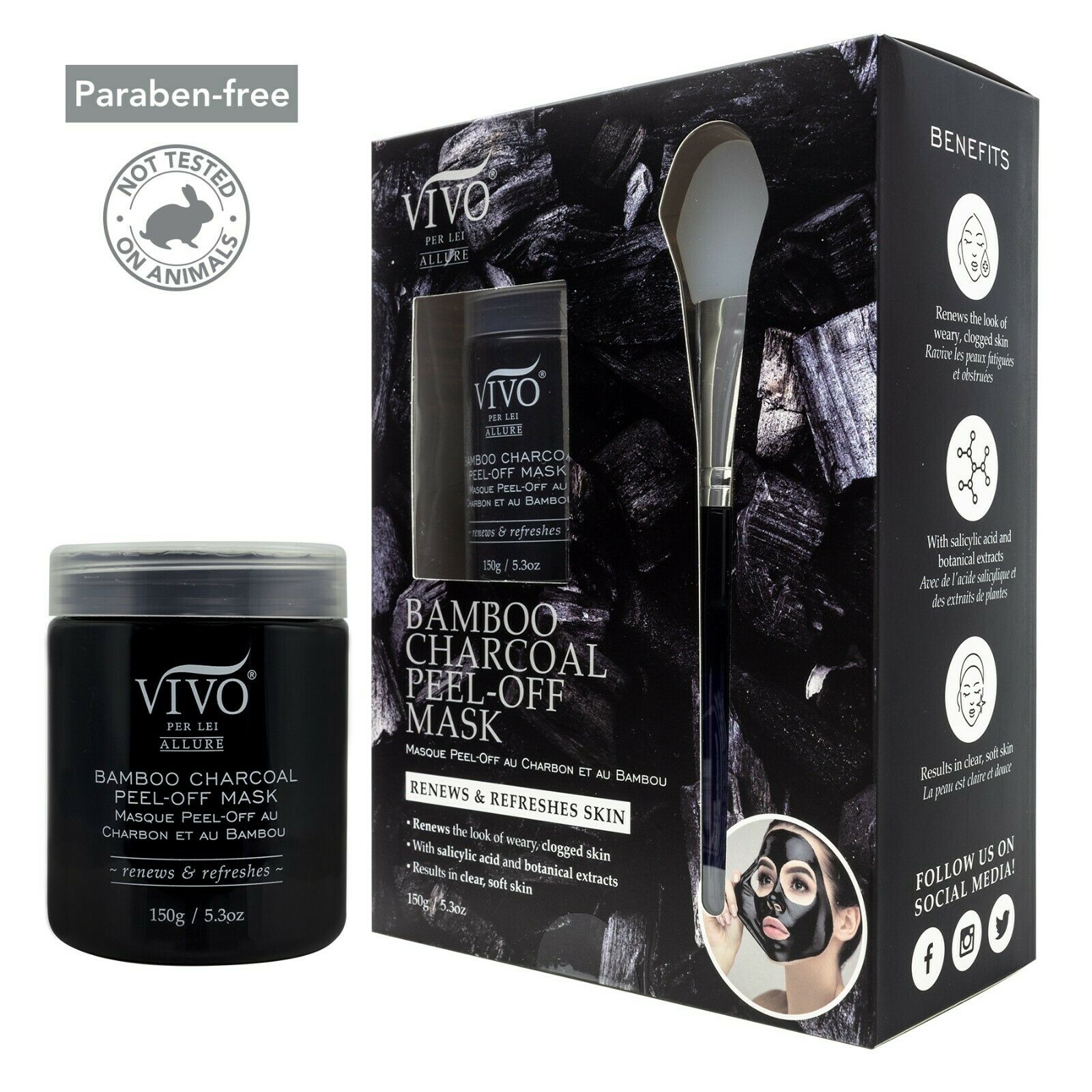 Activated Bamboo Charcoal Peel Off Mud Mask