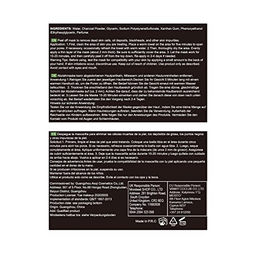 Activated Carbon Blackhead Peel Off Mask - 120g