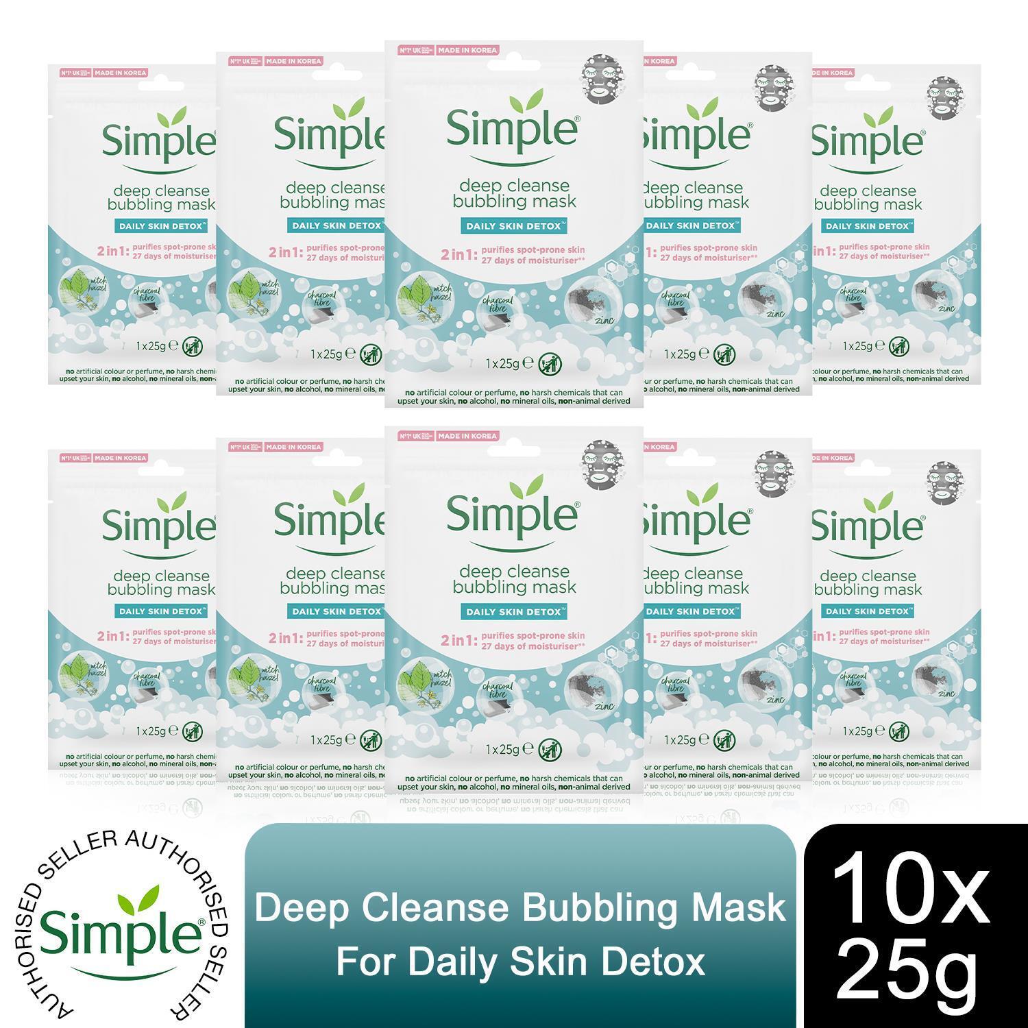 10x Bubble Mud Sheet Mask with Charcoal & Zinc