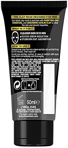 L'Oréal Men's Charcoal Face Mask 50ml