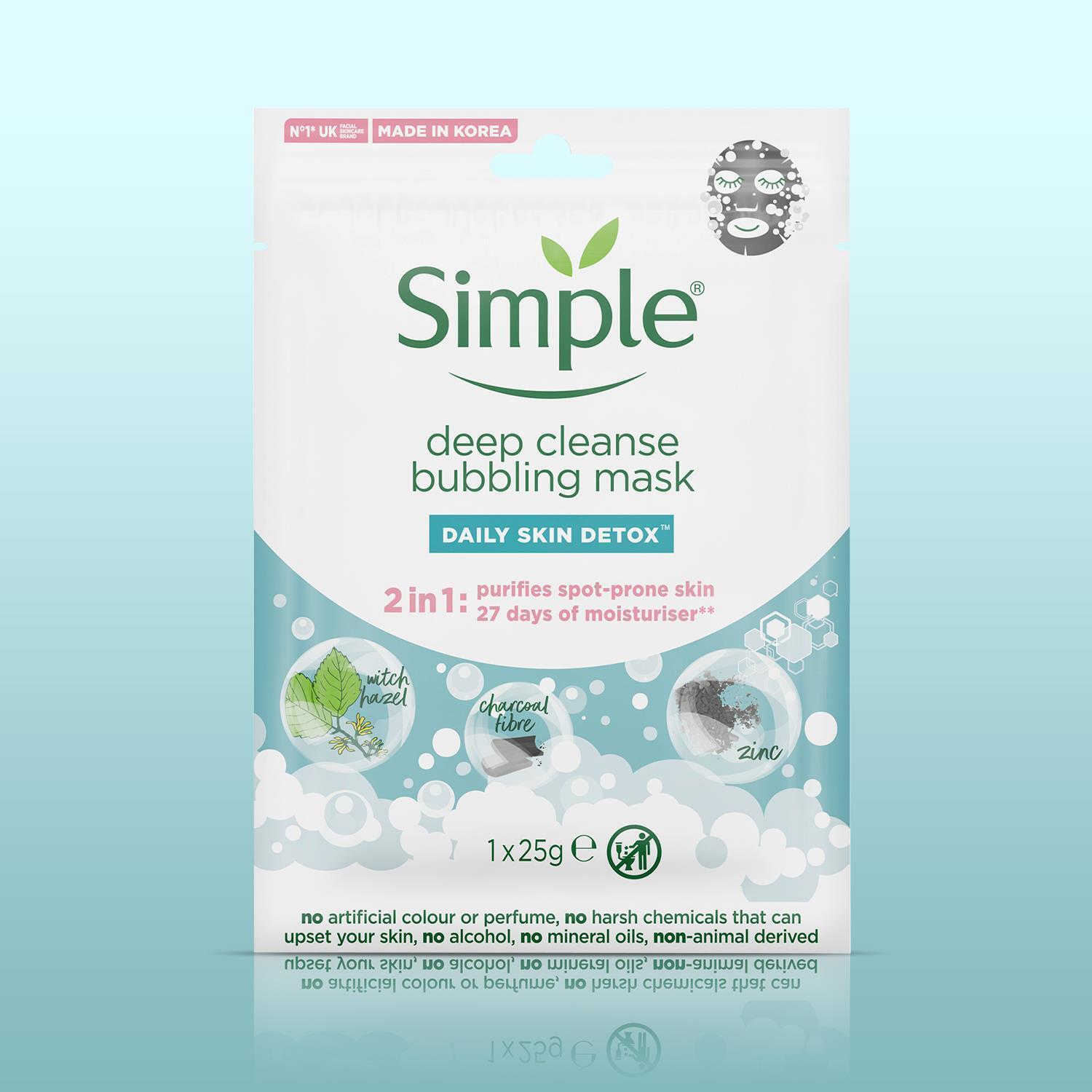 10x Bubble Mud Sheet Mask with Charcoal & Zinc