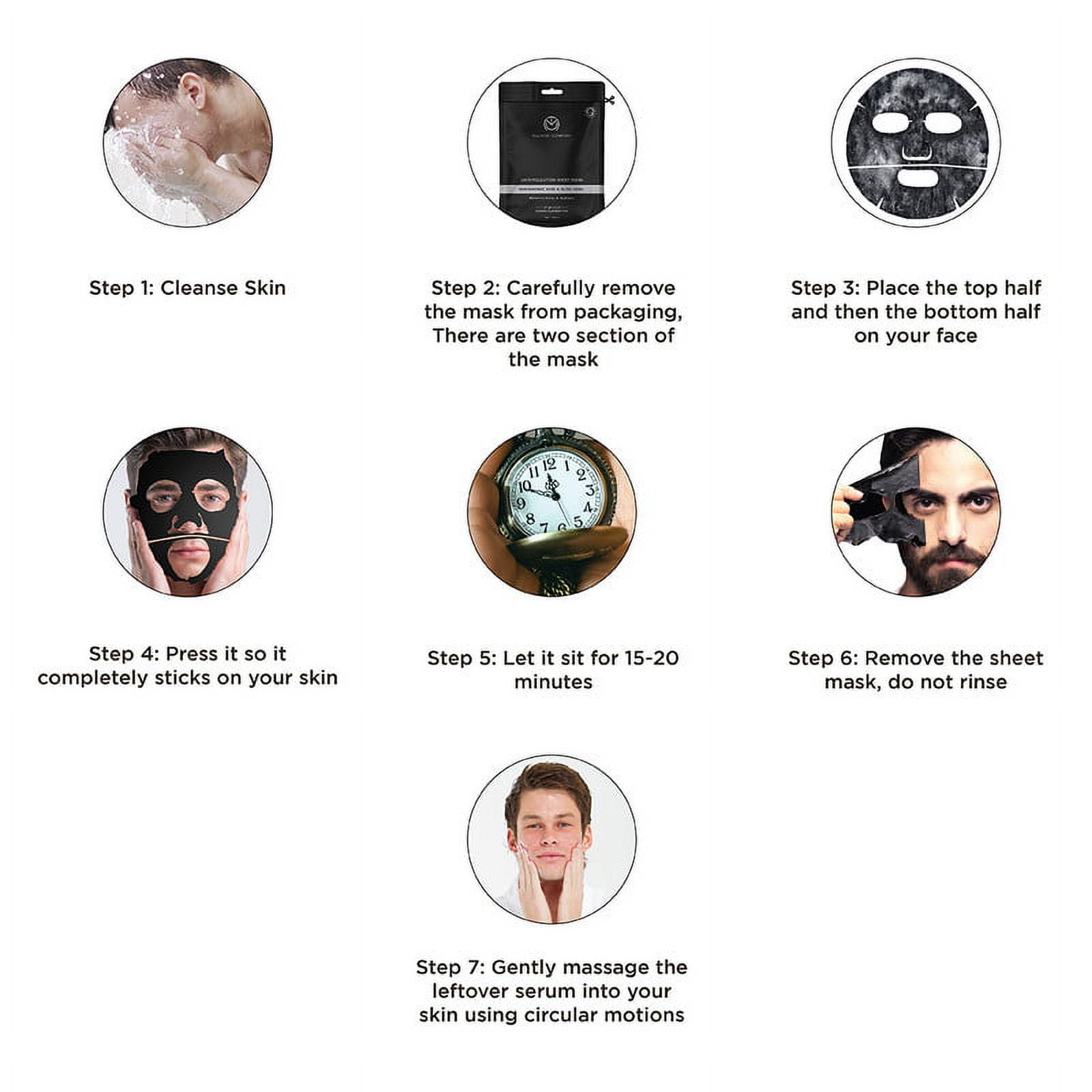 Charcoal Sheet Mask Trio | Unclog Pores, Anti-Pollution
