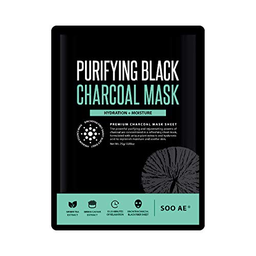 12-pack Binchotan Charcoal Sheet Masks - Korean Skincare