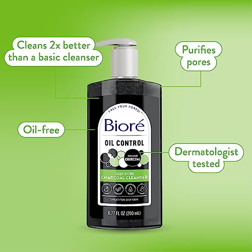 Biore Deep Pore Charcoal Cleanser, 200 ml
