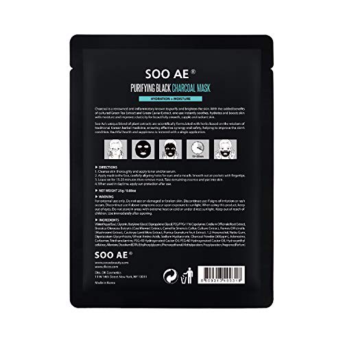 12-pack Binchotan Charcoal Sheet Masks - Korean Skincare