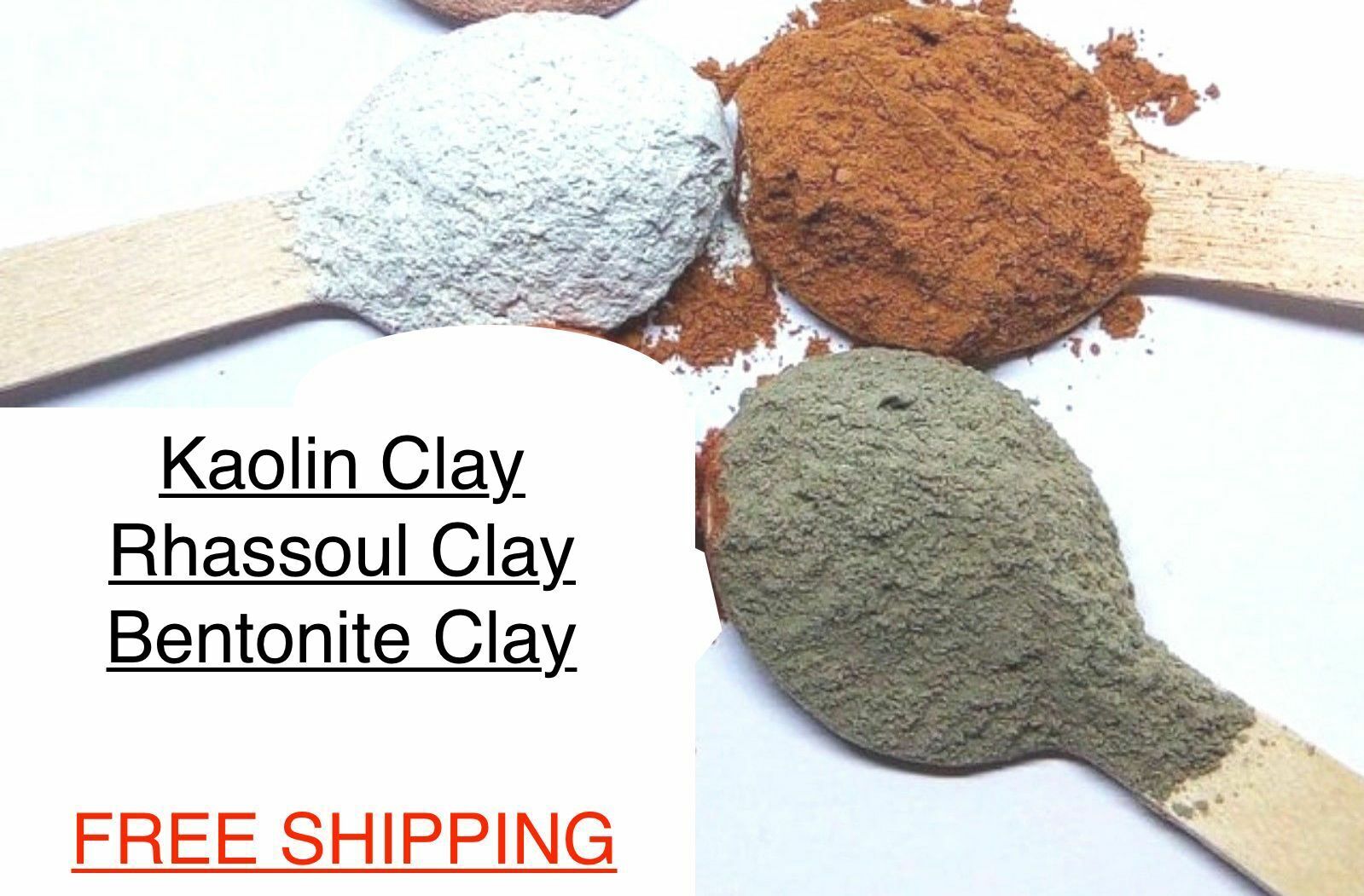 Clay Mask Trio: Kaolin, Bentonite, Rhassoul