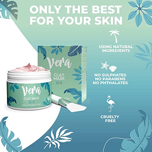 Vera Pink Clay Mask & Brush - Acne Healing