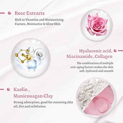 ANAiRUi Rose Clay Mask with Collagen & Hyaluronic Acid