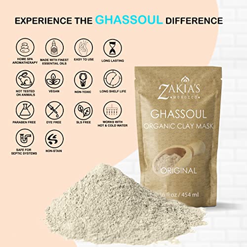 Organic Moroccan Ghassoul Clay Mask - 8 Oz