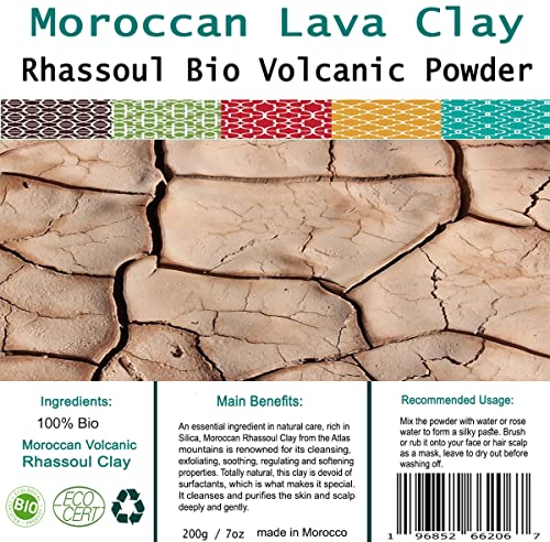 FERIHA Moroccan Rhassoul Bio Clay Mask Powder