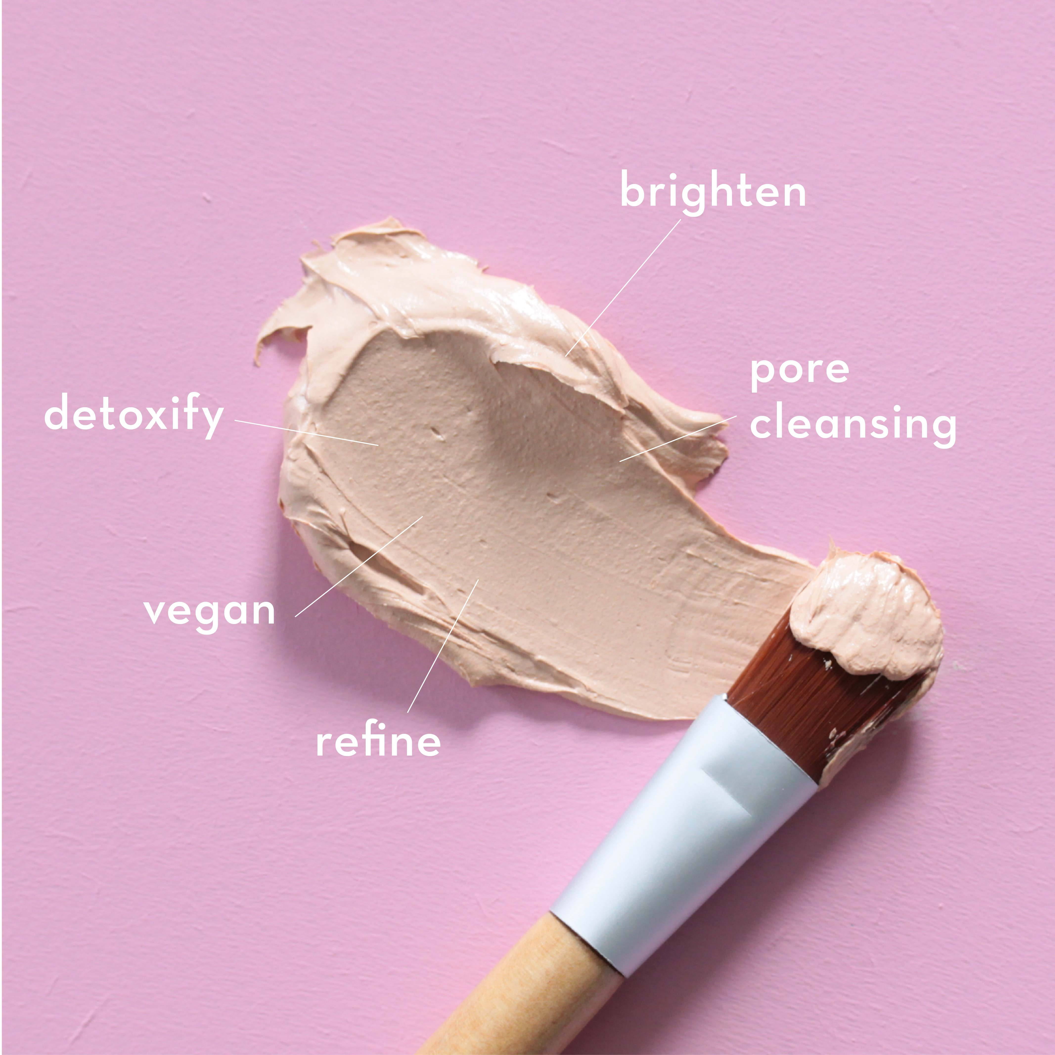 Pink Clay + Bentonite Face Mask with Applicator