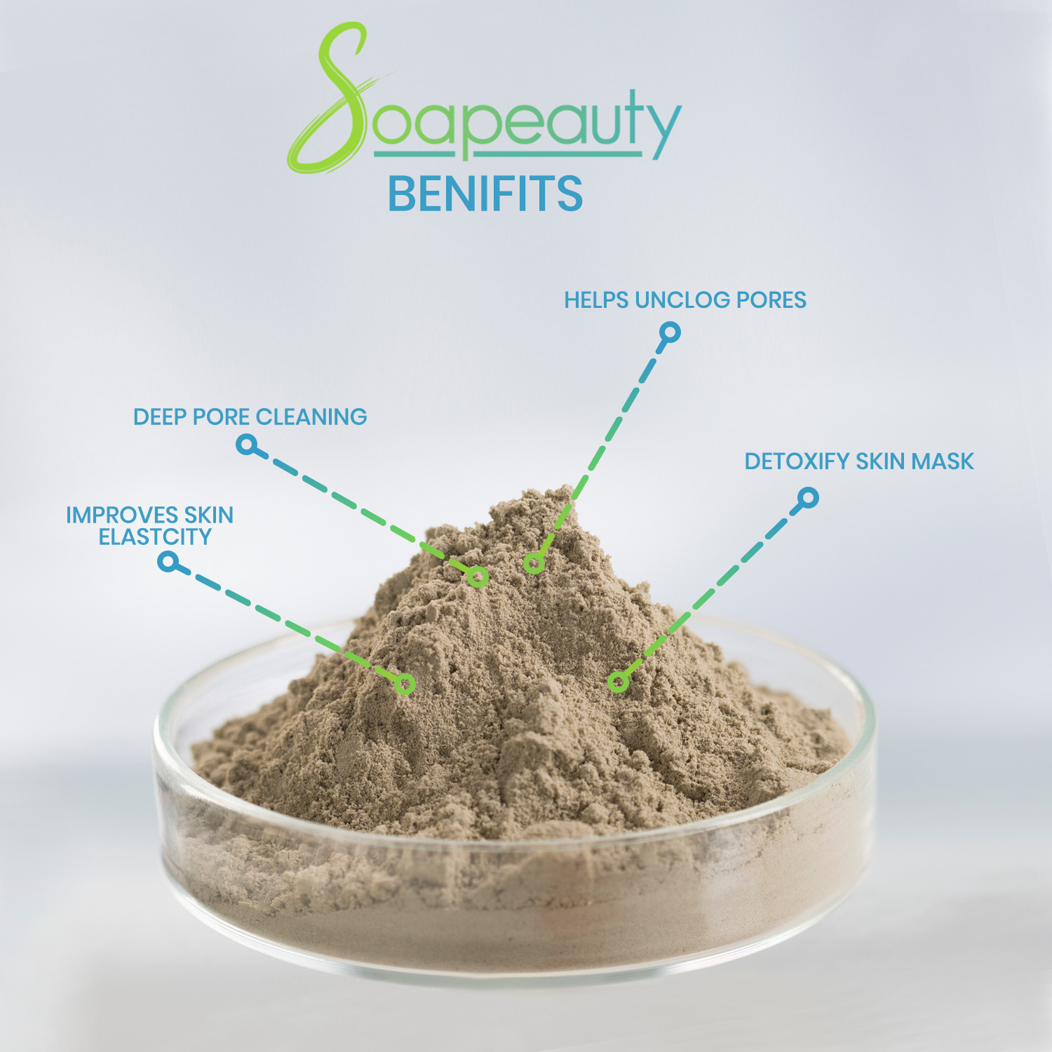 100% Natural Bentonite Clay Mud Mask