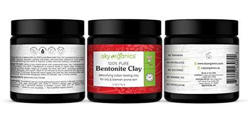 Sky Organics Detoxifying Indian Healing Clay, 4 Oz