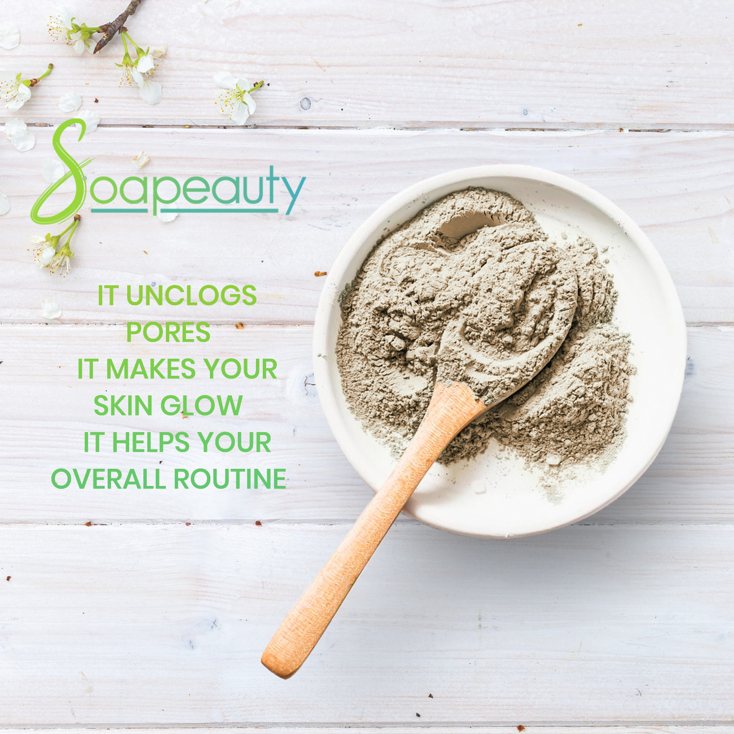 100% Natural Bentonite Clay Mud Mask