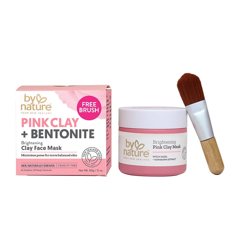 Pink Clay + Bentonite Face Mask with Applicator