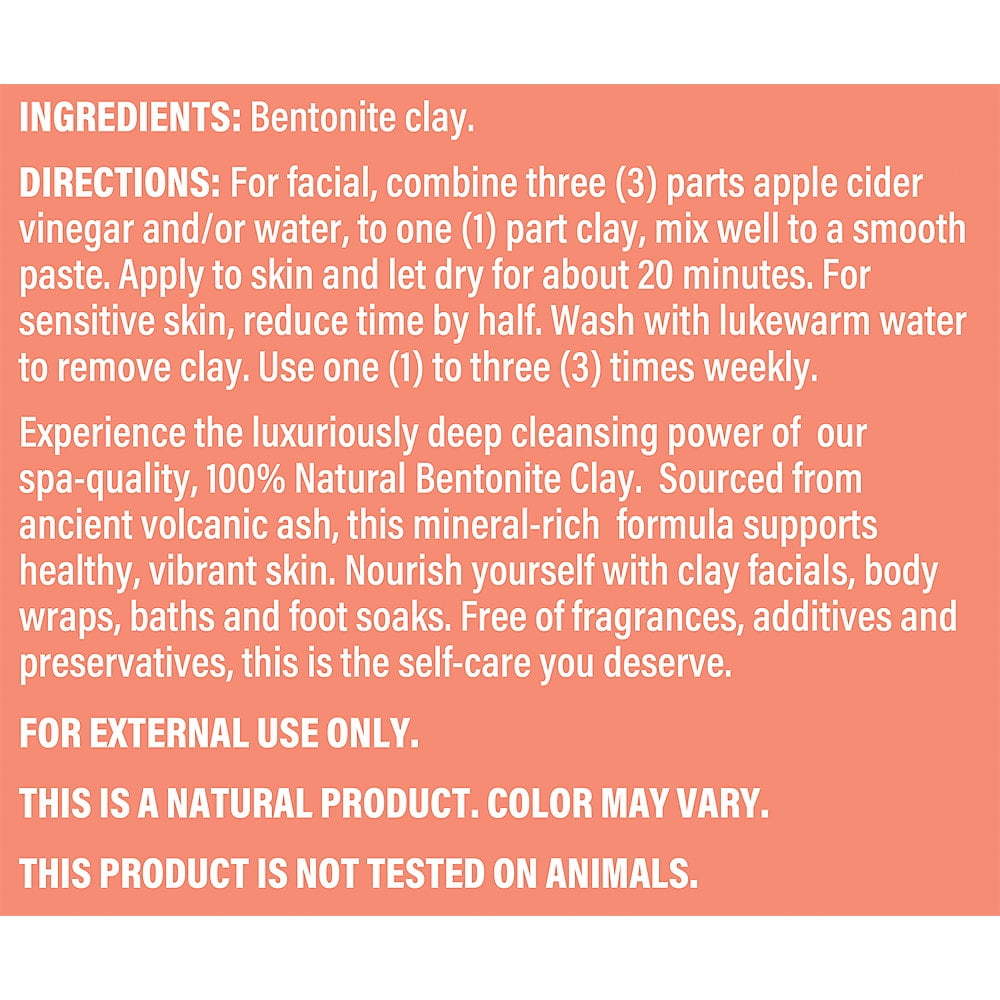 The Vitamin Shoppe Bentonite Clay Facial Mask (16oz)
