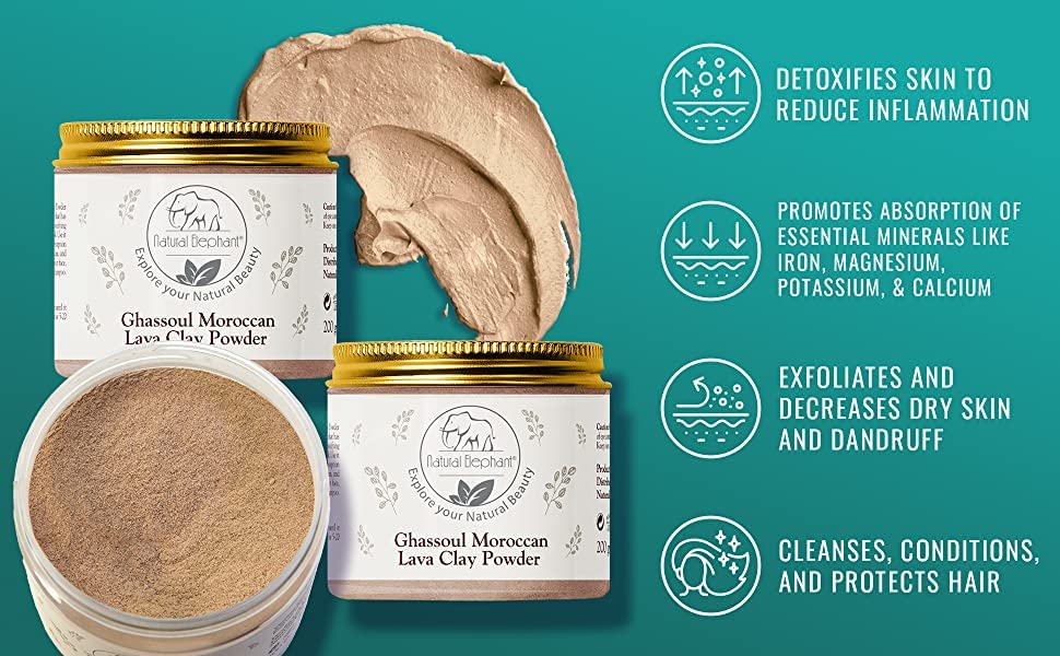 Moroccan Lava Clay Powder - 200g Jar