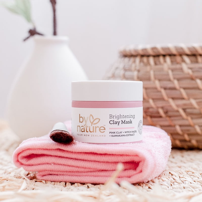 Pink Clay + Bentonite Face Mask with Applicator