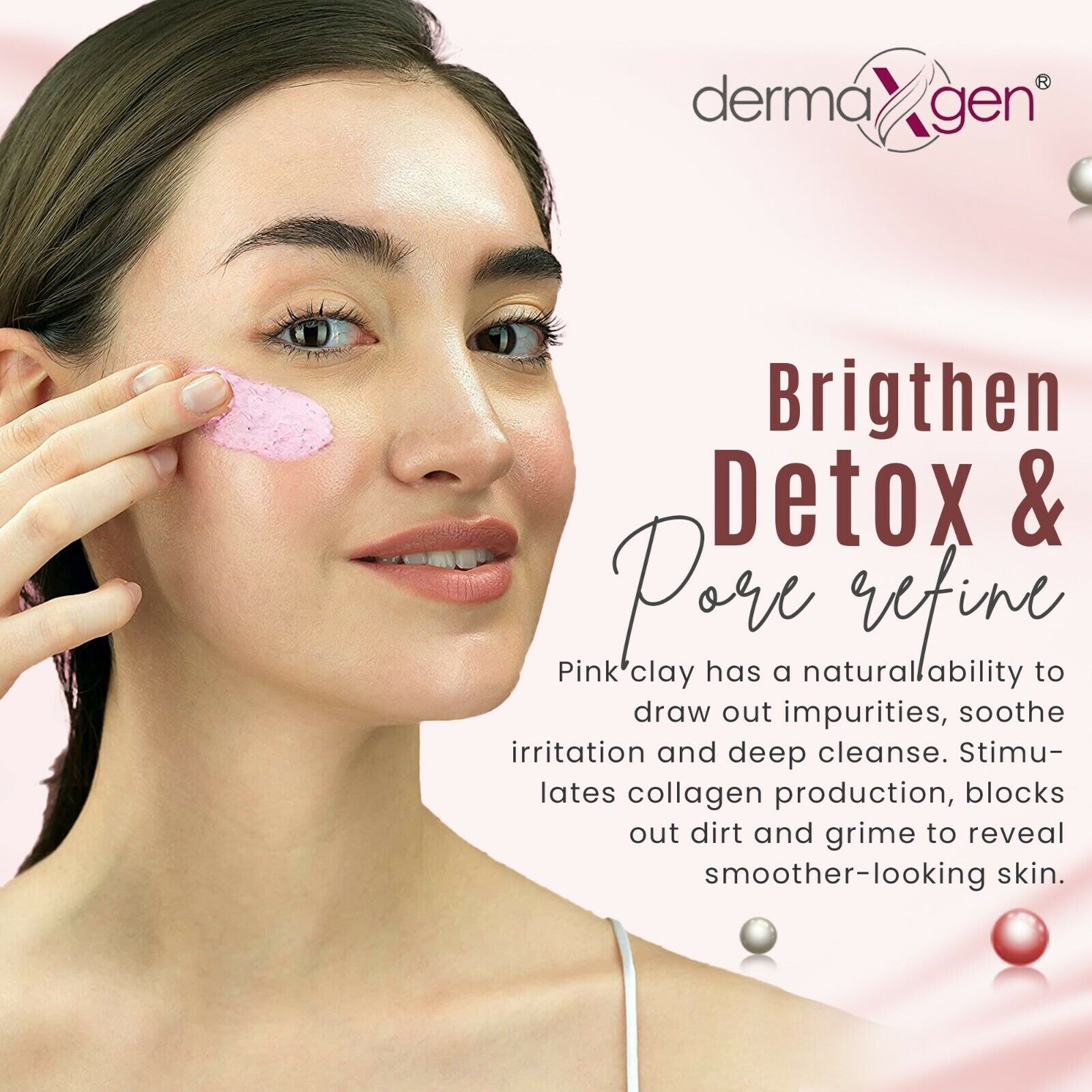 Organic Pink Clay Detox Mask - 4 in 1