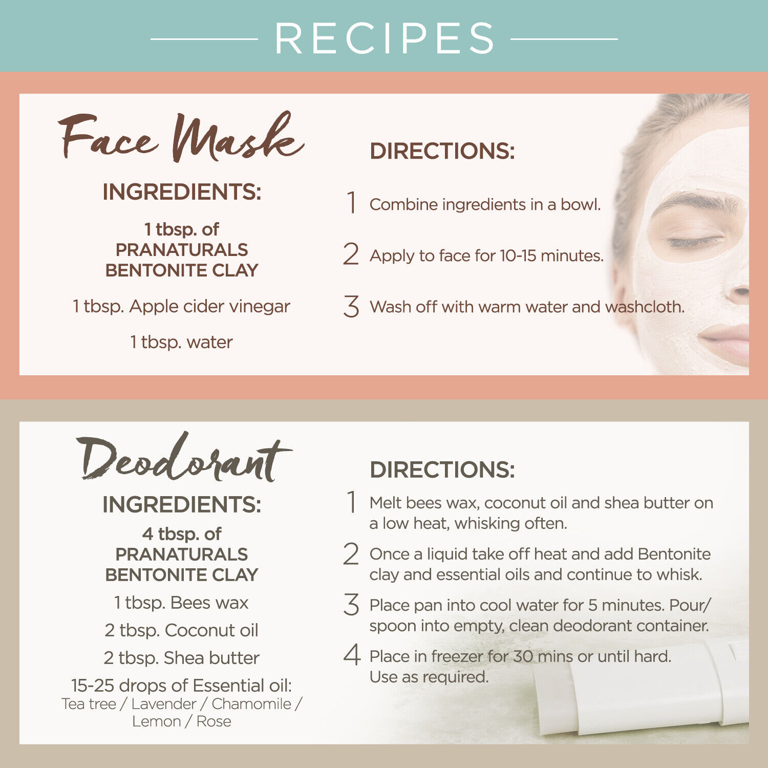 PraNaturals Bentonite Clay Mask 250g