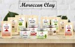 Moroccan Ghassoul Clay & Green, Red, White Masks