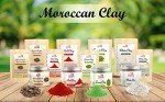 Moroccan Ghassoul Clay & Green, Red, White Masks