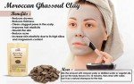 Moroccan Ghassoul Clay & Green, Red, White Masks