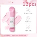 12 PCS Cherry Blossom Hydrating Clay Masks