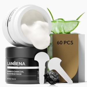 LANBENA Bamboo Charcoal Mud Mask and Pore Strips