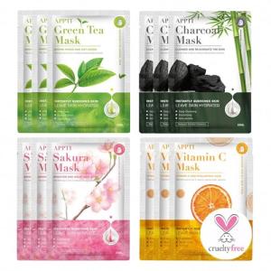 12 PCS Hydrating Sheet Masks for All Skin Types