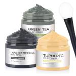 Deep Cleansing Clay Face Mask Kit with Turmeric