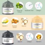 Deep Cleansing Clay Face Mask Kit with Turmeric